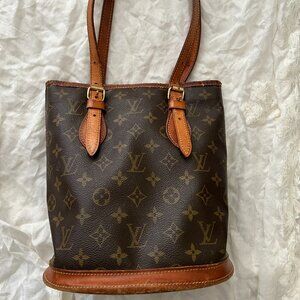 Louis Vuitton Vintage Monogram Petit Bucket Bag Tote